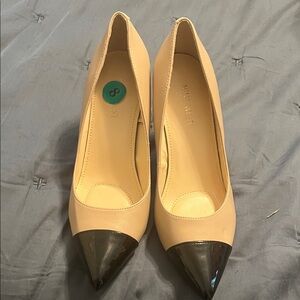 Nine West Beige and Black Heels